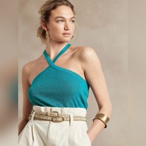 🩵Banana republic cross-front sweater tank🩵